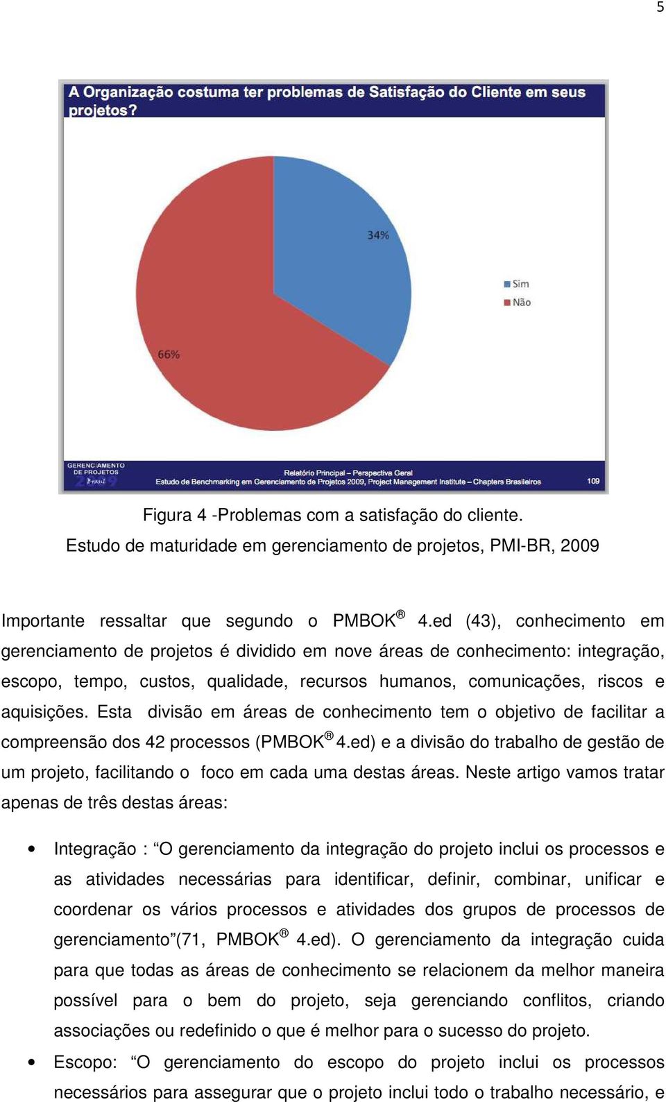 Esta divisão em áreas de conhecimento tem o objetivo de facilitar a compreensão dos 42 processos (PMBOK 4.