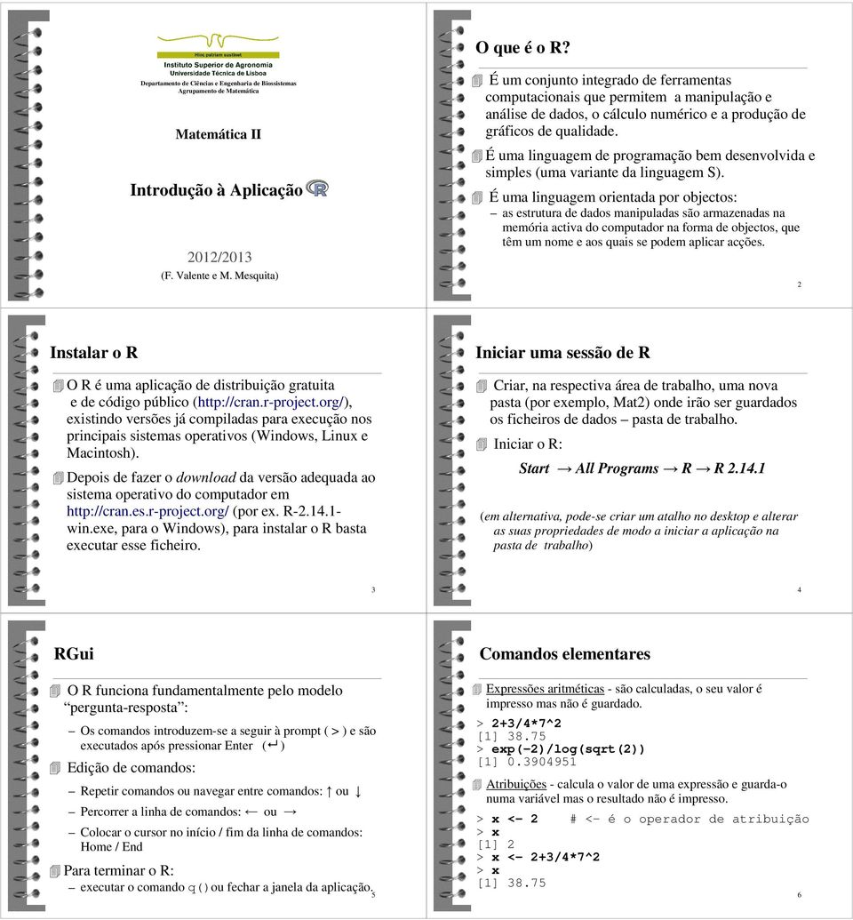 É uma linguagem de programação bem desenvolvida e simples (uma variante da linguagem S).