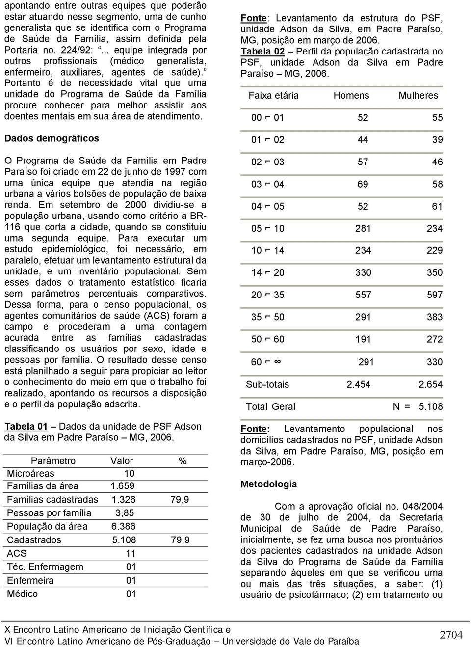 Portanto é de necessidade vital que uma unidade do Programa de Saúde da Família procure conhecer para melhor assistir aos doentes mentais em sua área de atendimento.