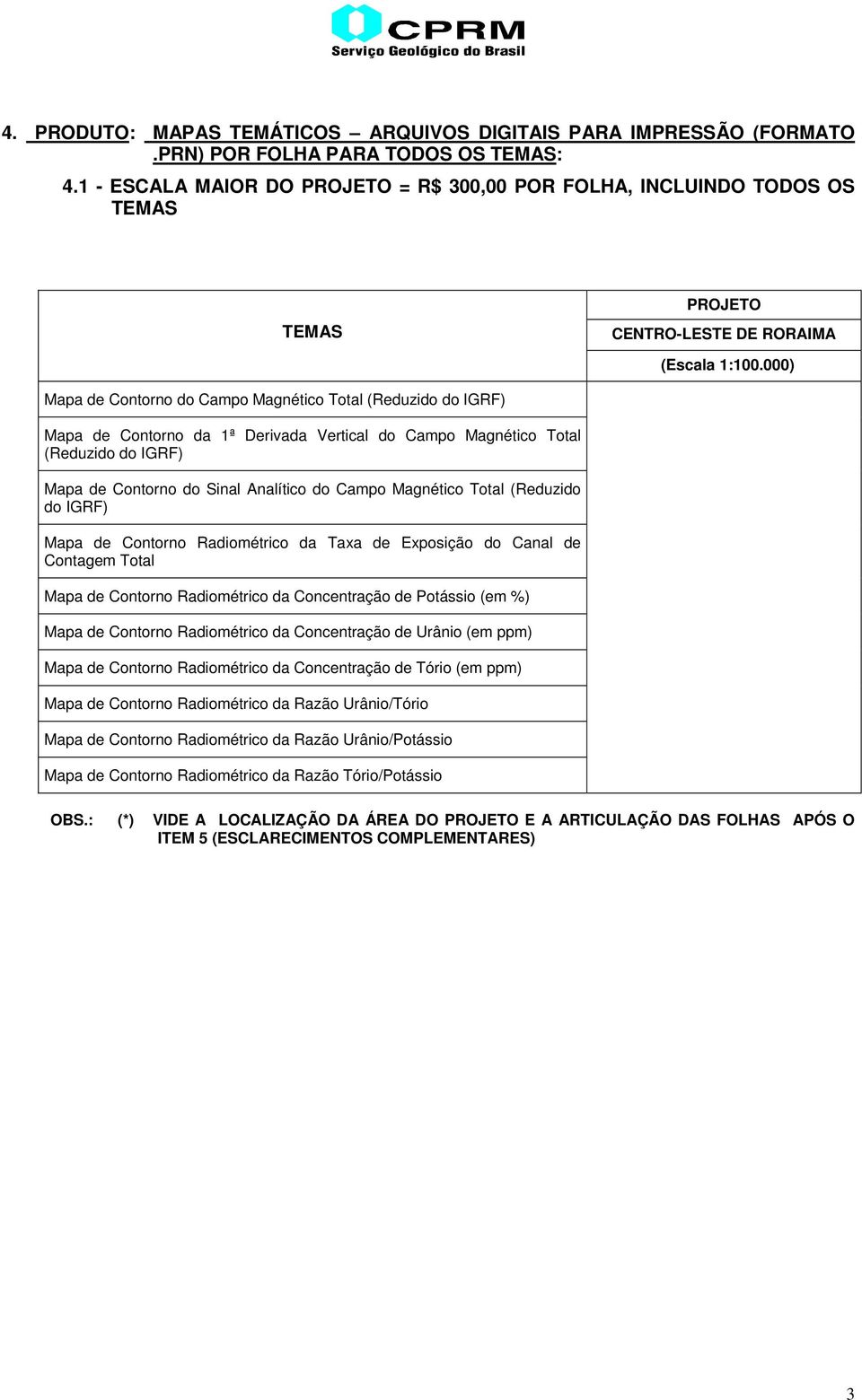 000) Mapa de Contorno do Campo Magnético Total (Reduzido do IGRF) Mapa de Contorno da 1ª Derivada Vertical do Campo Magnético Total (Reduzido do IGRF) Mapa de Contorno do Sinal Analítico do Campo