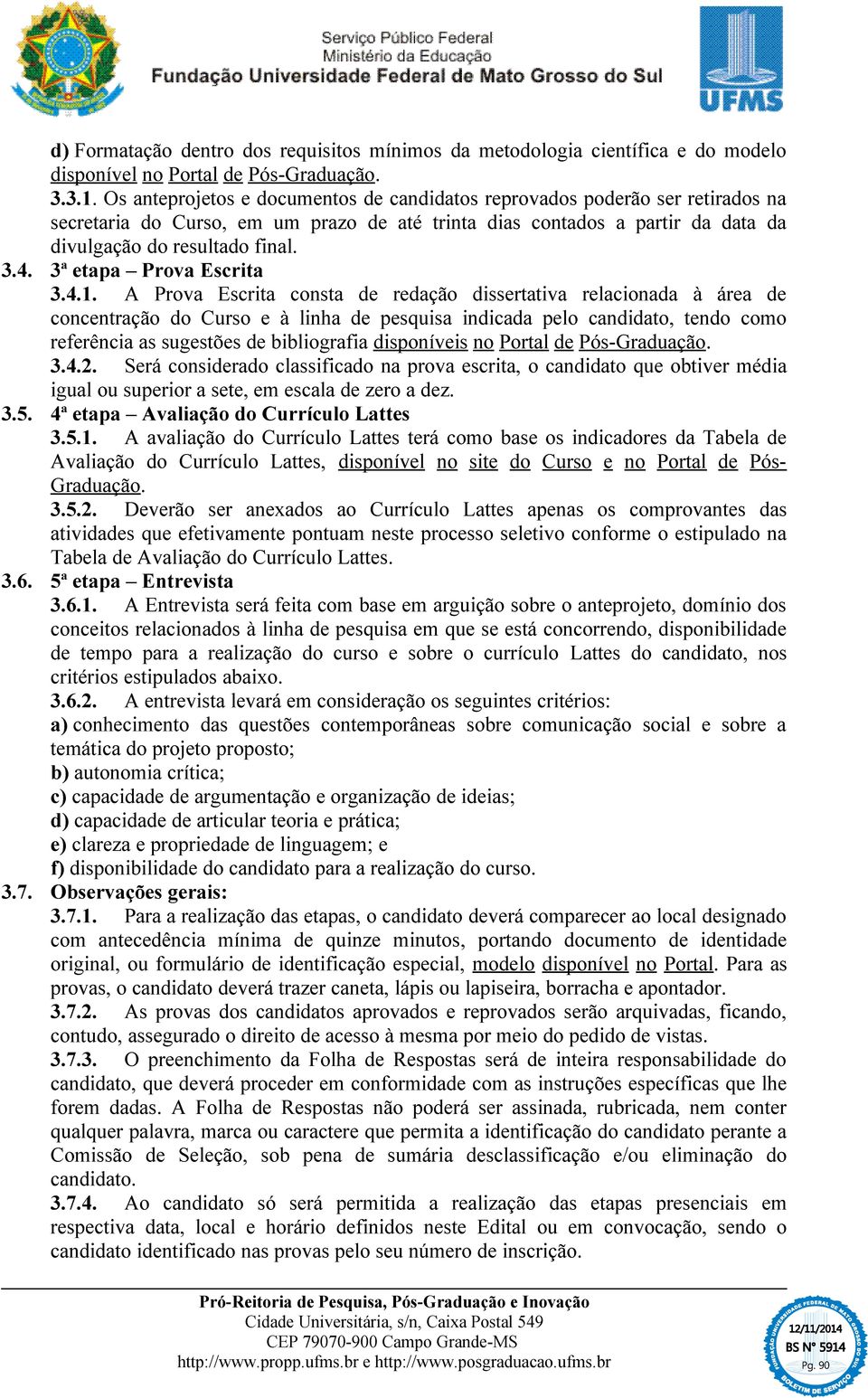 3ª etapa Prova Escrita 3.4.1.