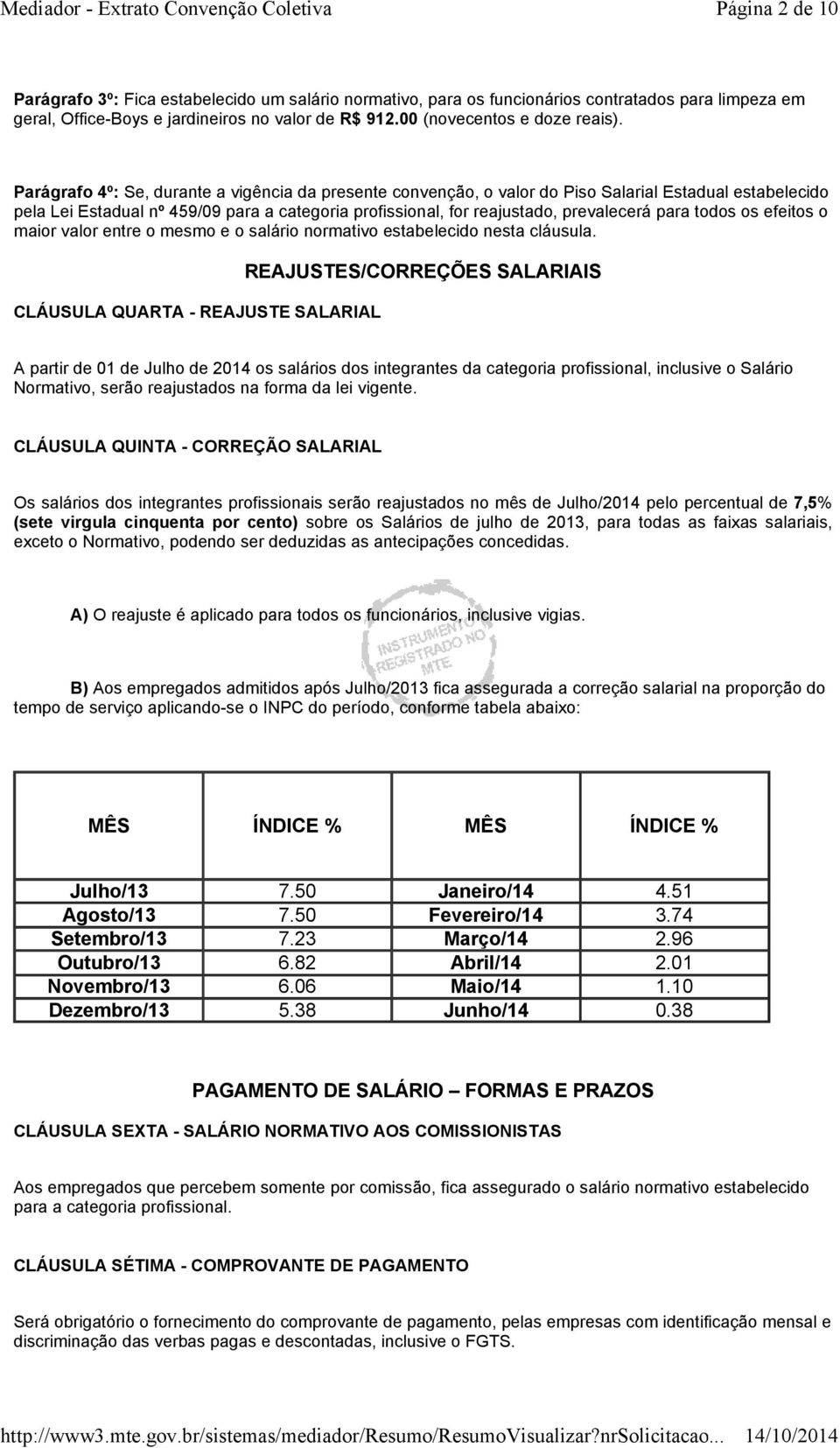 todos os efeitos o maior valor entre o mesmo e o salário normativo estabelecido nesta cláusula.