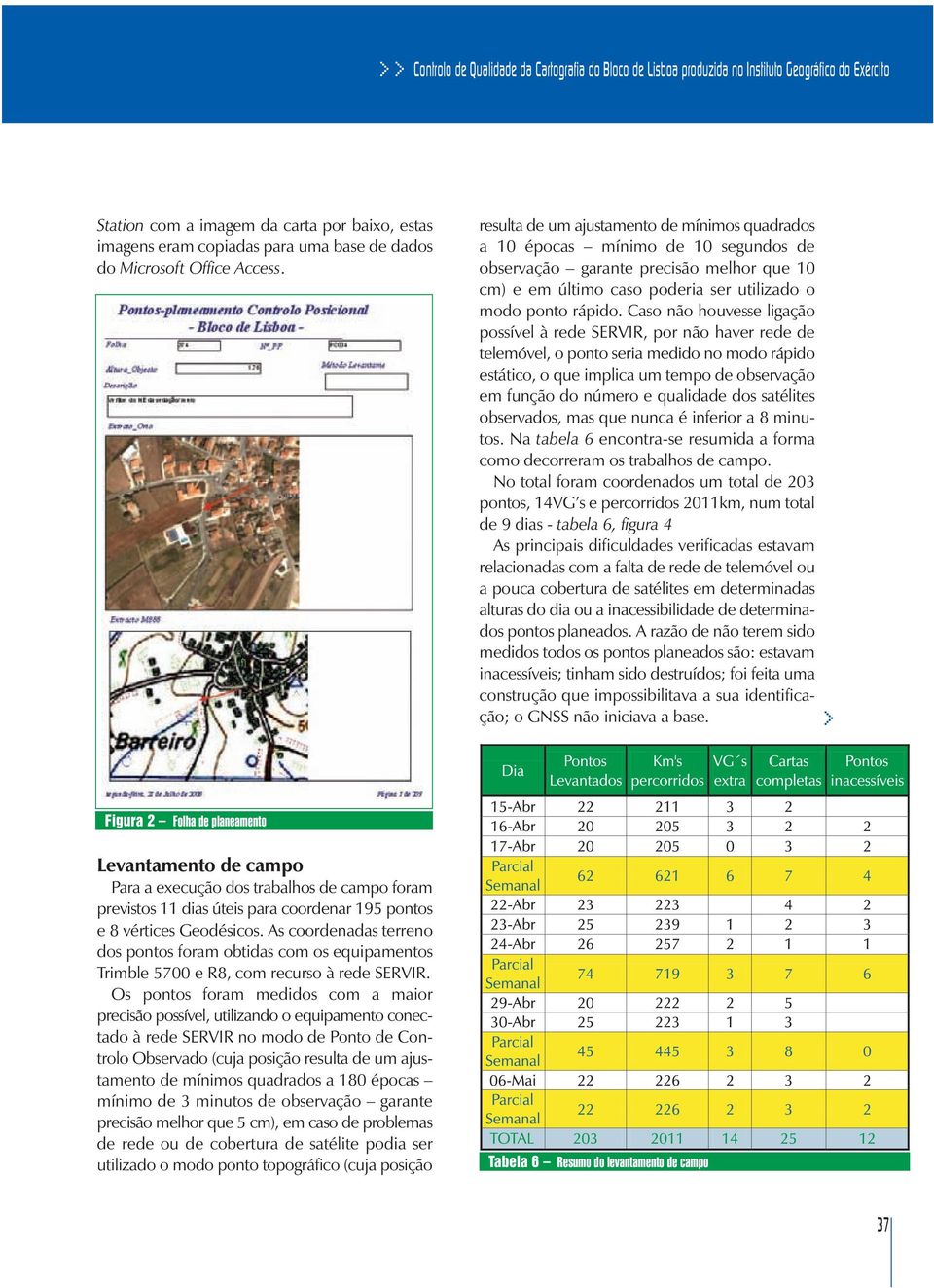 resulta de um ajustamento de mínimos quadrados a 10 épocas mínimo de 10 segundos de observação garante precisão melhor que 10 cm) e em último caso poderia ser utilizado o modo ponto rápido.