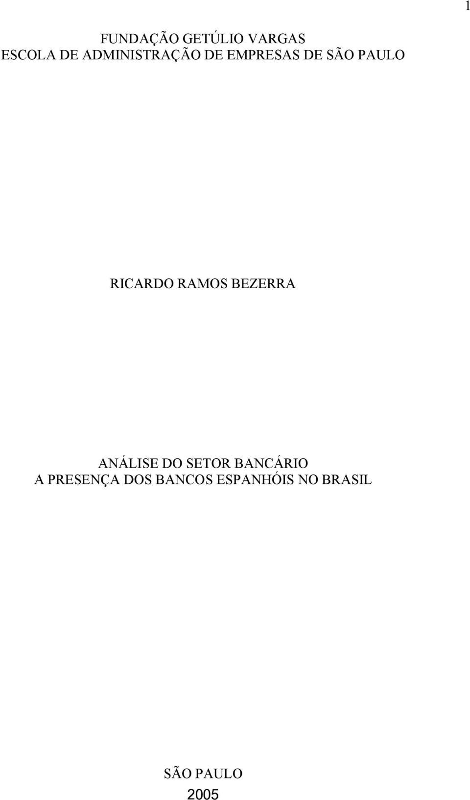 RICARDO RAMOS BEZERRA ANÁLISE DO SETOR