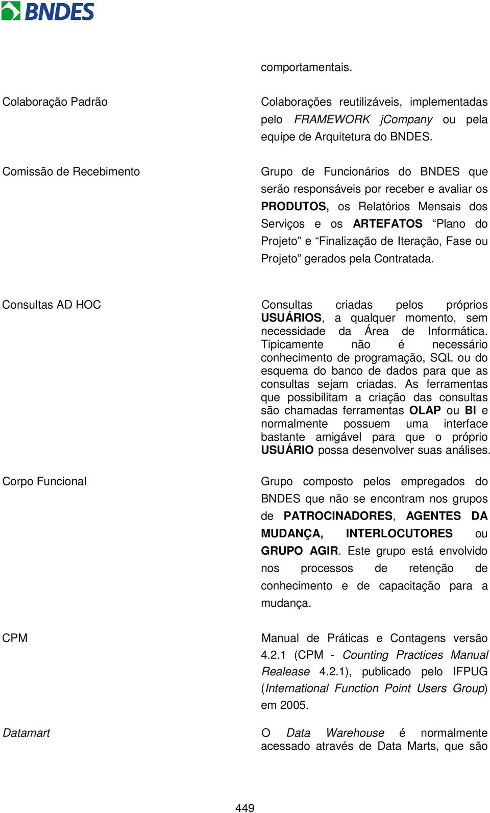 Iteração, Fase ou Projeto gerados pela Contratada. Consultas AD HOC Consultas criadas pelos próprios USUÁRIOS, a qualquer momento, sem necessidade da Área de Informática.