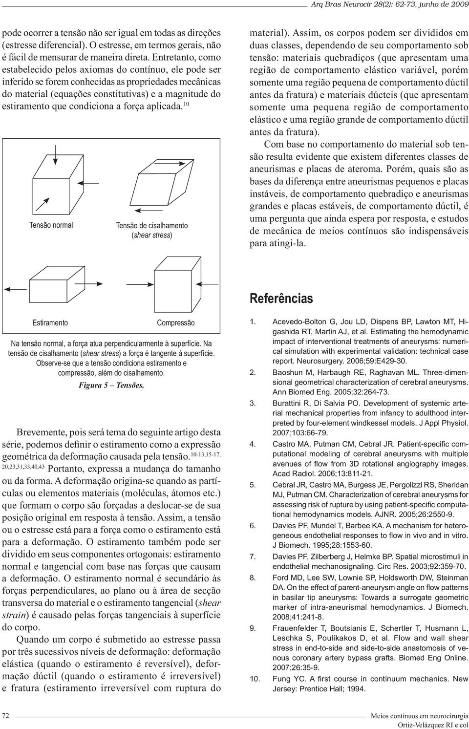 condiciona a força aplicada. 10 Tensão normal Tensão de cisalhamento (shear stress) material).