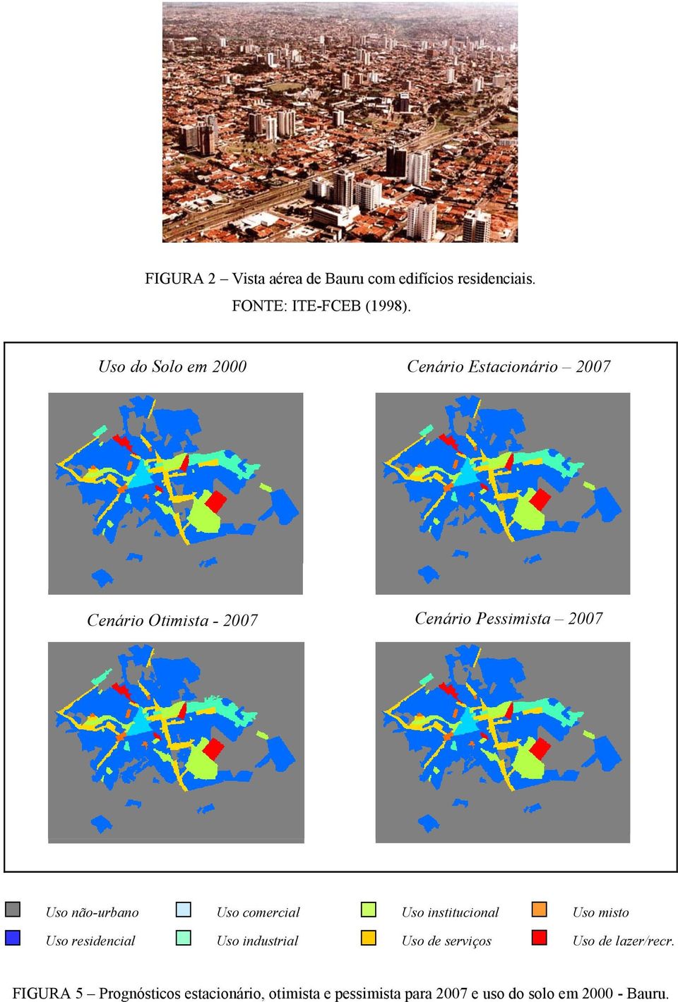 não-urbano Uso comercial Uso institucional Uso misto Uso residencial Uso industrial Uso de serviços