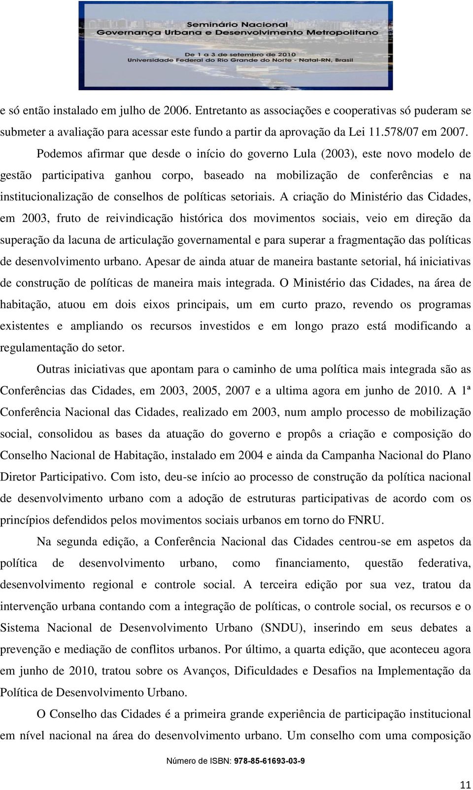 políticas setoriais.