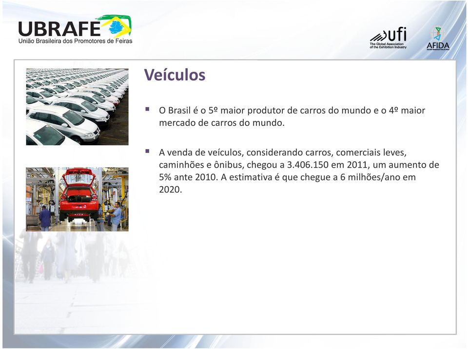 A venda de veículos, considerando carros, comerciais leves, caminhões e