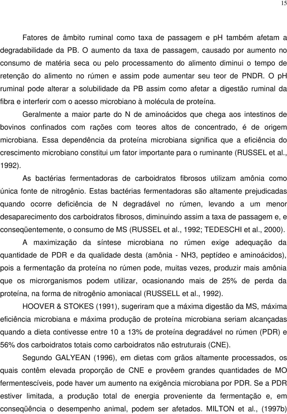 O ph ruminal pode alterar a solubilidade da PB assim como afetar a digestão ruminal da fibra e interferir com o acesso microbiano à molécula de proteína.