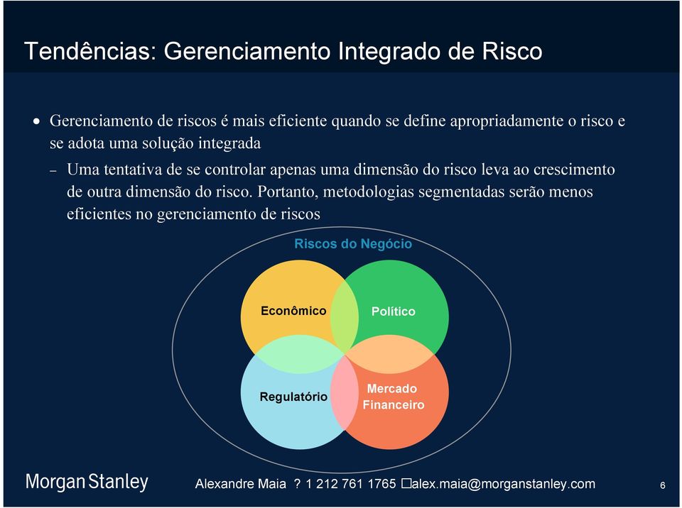 dimensão do risco leva ao crescimento de outra dimensão do risco.