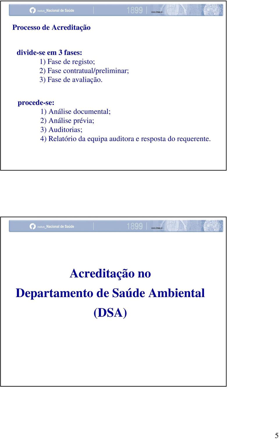 procede-se: 1) Análise documental; 2) Análise prévia; 3) Auditorias; 4)