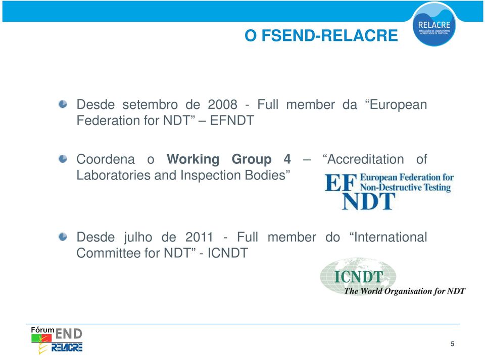 Accreditation of Laboratories and Inspection Bodies Desde