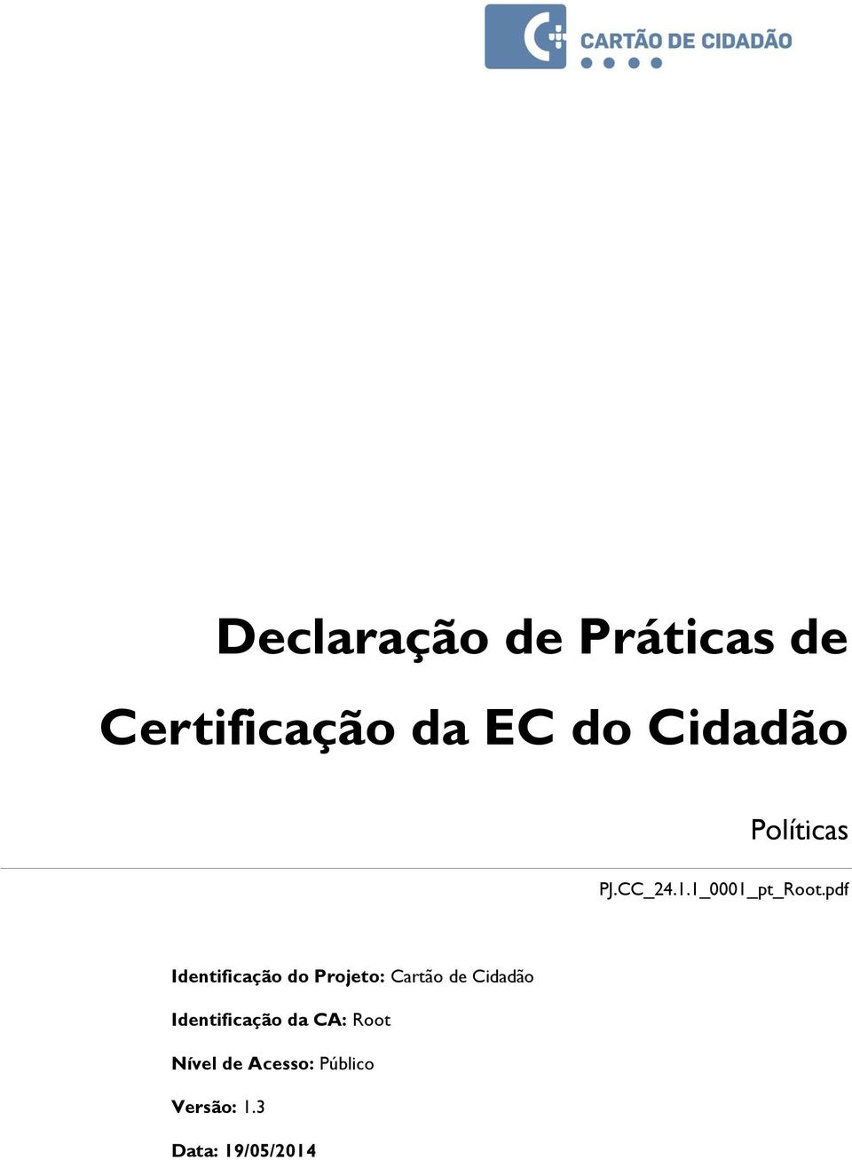 pdf Identificaçã d Prjet: Cartã de Cidadã