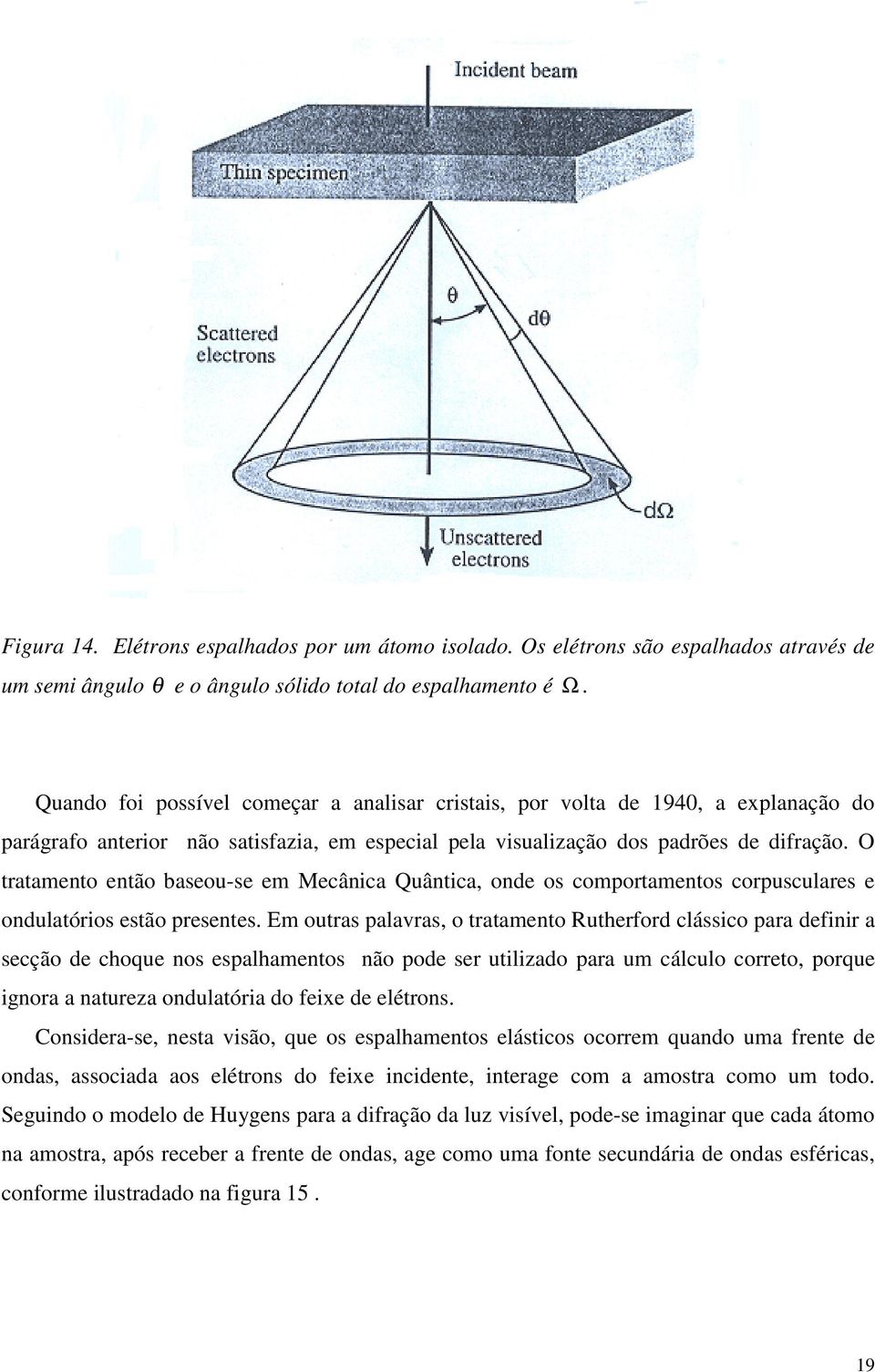 O tratamento então baseou-se em Mecânica Quântica, onde os comportamentos corpusculares e ondulatórios estão presentes.