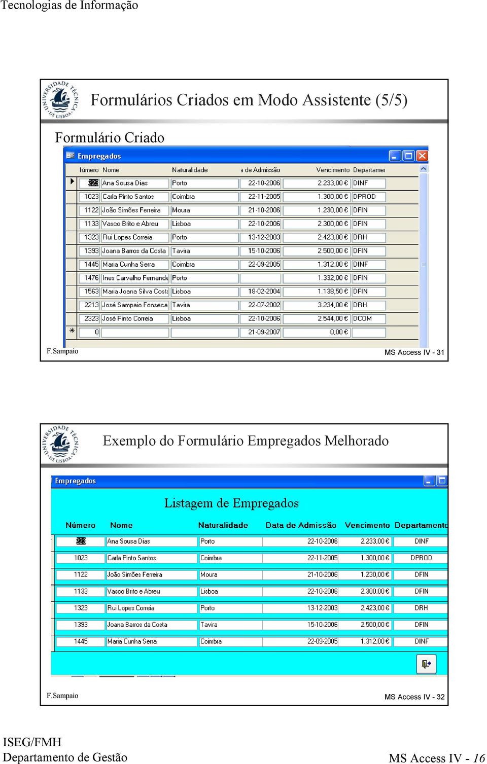 Sampaio MS Access IV - 31 Exemplo do