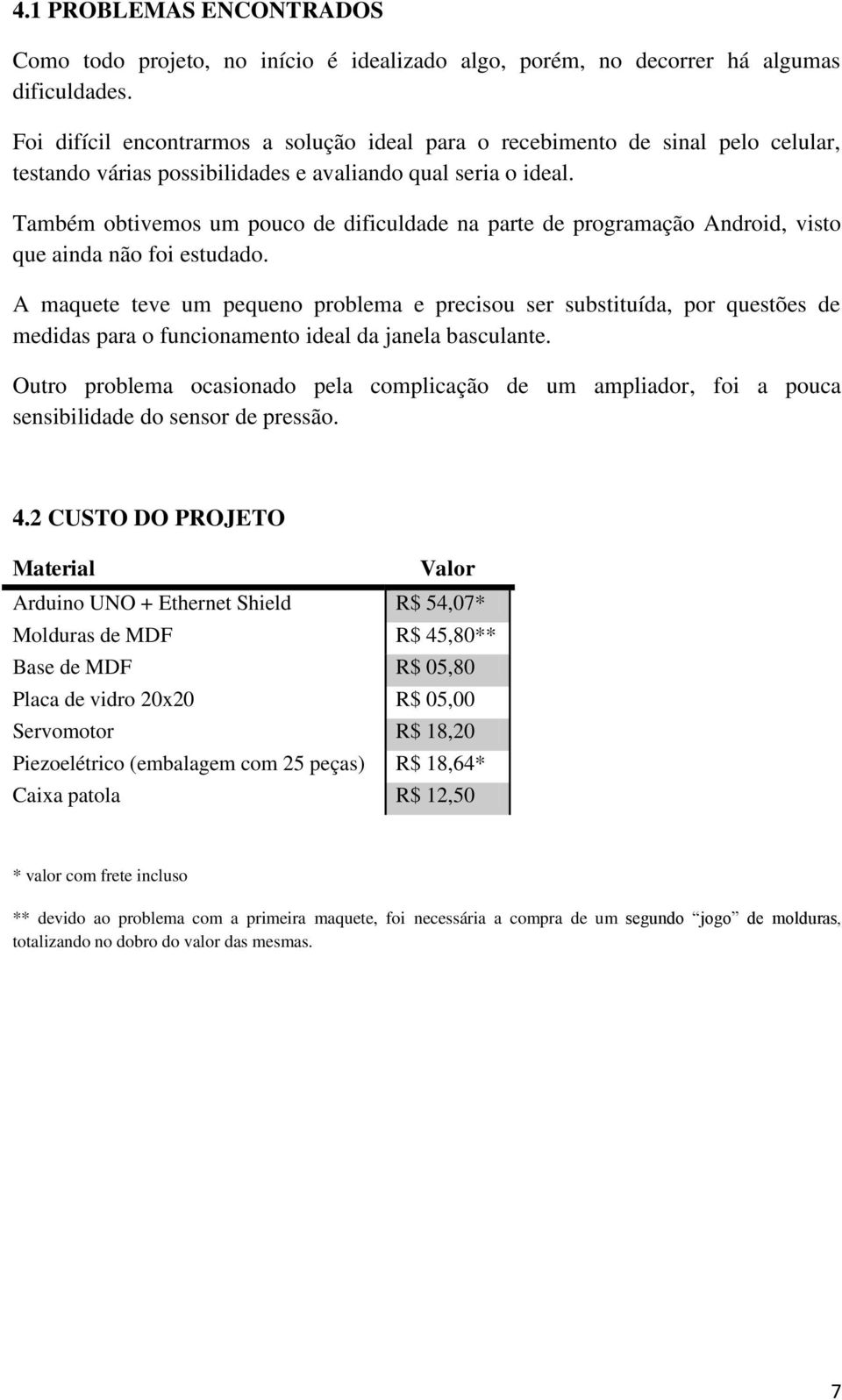 Também obtivemos um pouco de dificuldade na parte de programação Android, visto que ainda não foi estudado.