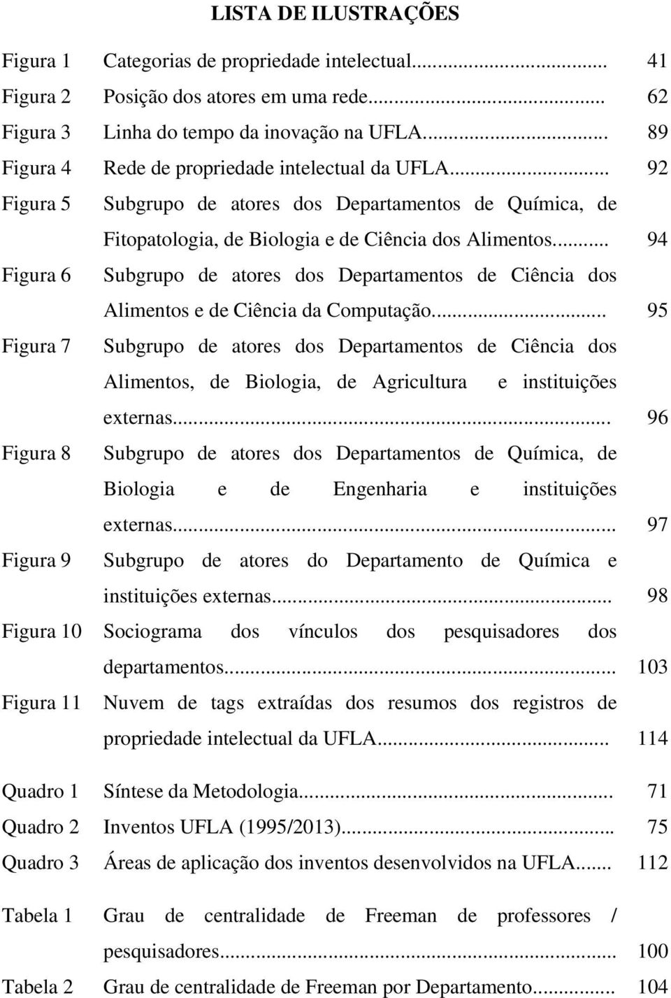 .. 94 Figura 6 Subgrupo de atores dos Departamentos de Ciência dos Alimentos e de Ciência da Computação.