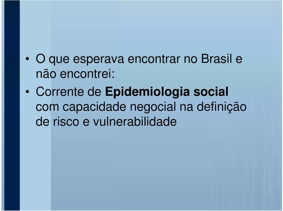 Epidemiologia social com capacidade