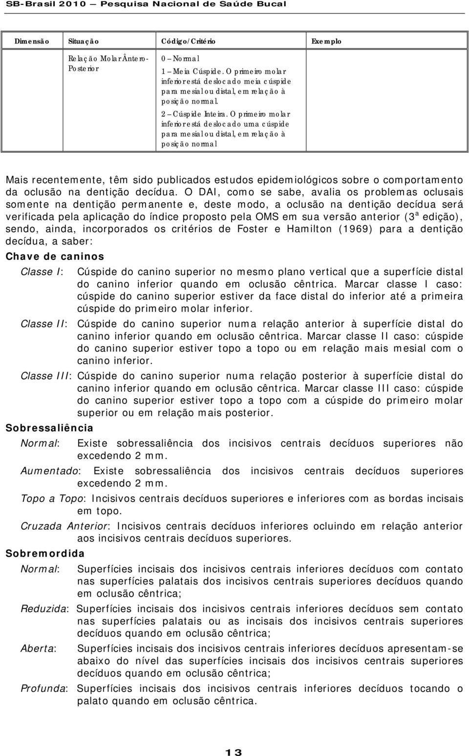 O primeiro molar inferior está deslocado uma cúspide para mesial ou distal, em relação à posição normal Mais recentemente, têm sido publicados estudos epidemiológicos sobre o comportamento da oclusão