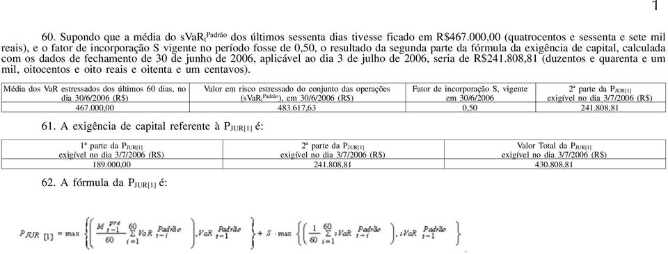 dados de fechamento de 30 de junho de 2006, aplicável ao dia 3 de julho de 2006, seria de R$241.808,81 (duzentos e quarenta e um mil, oitocentos e oito reais e oitenta e um centavos).