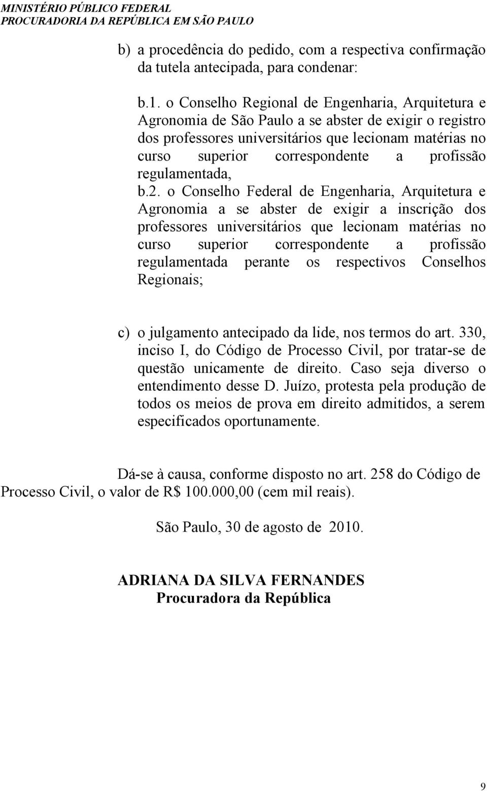 profissão regulamentada, b.2.