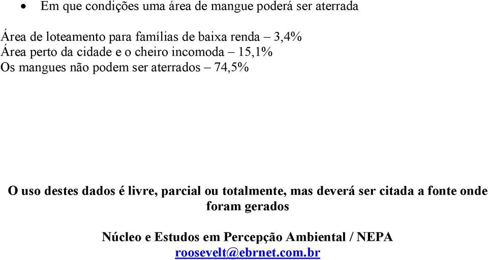 aterrados 74,5% O uso destes dados é livre, parcial ou totalmente, mas deverá ser citada a