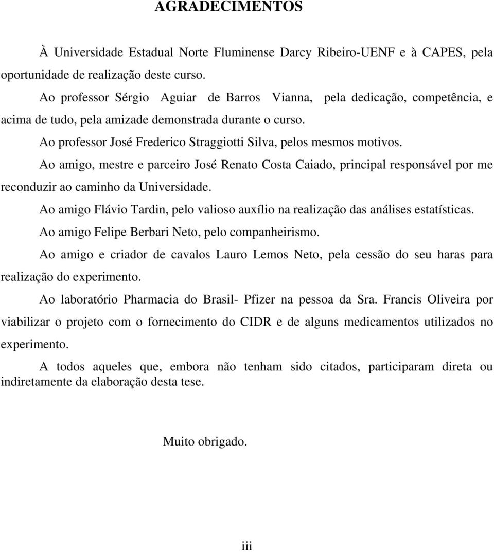 Ao professor José Frederico Straggiotti Silva, pelos mesmos motivos. Ao amigo, mestre e parceiro José Renato Costa Caiado, principal responsável por me reconduzir ao caminho da Universidade.