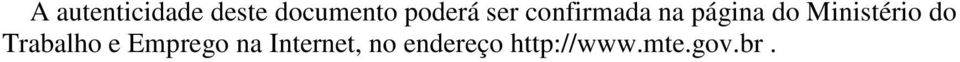 Ministério do Trabalho e Emprego na