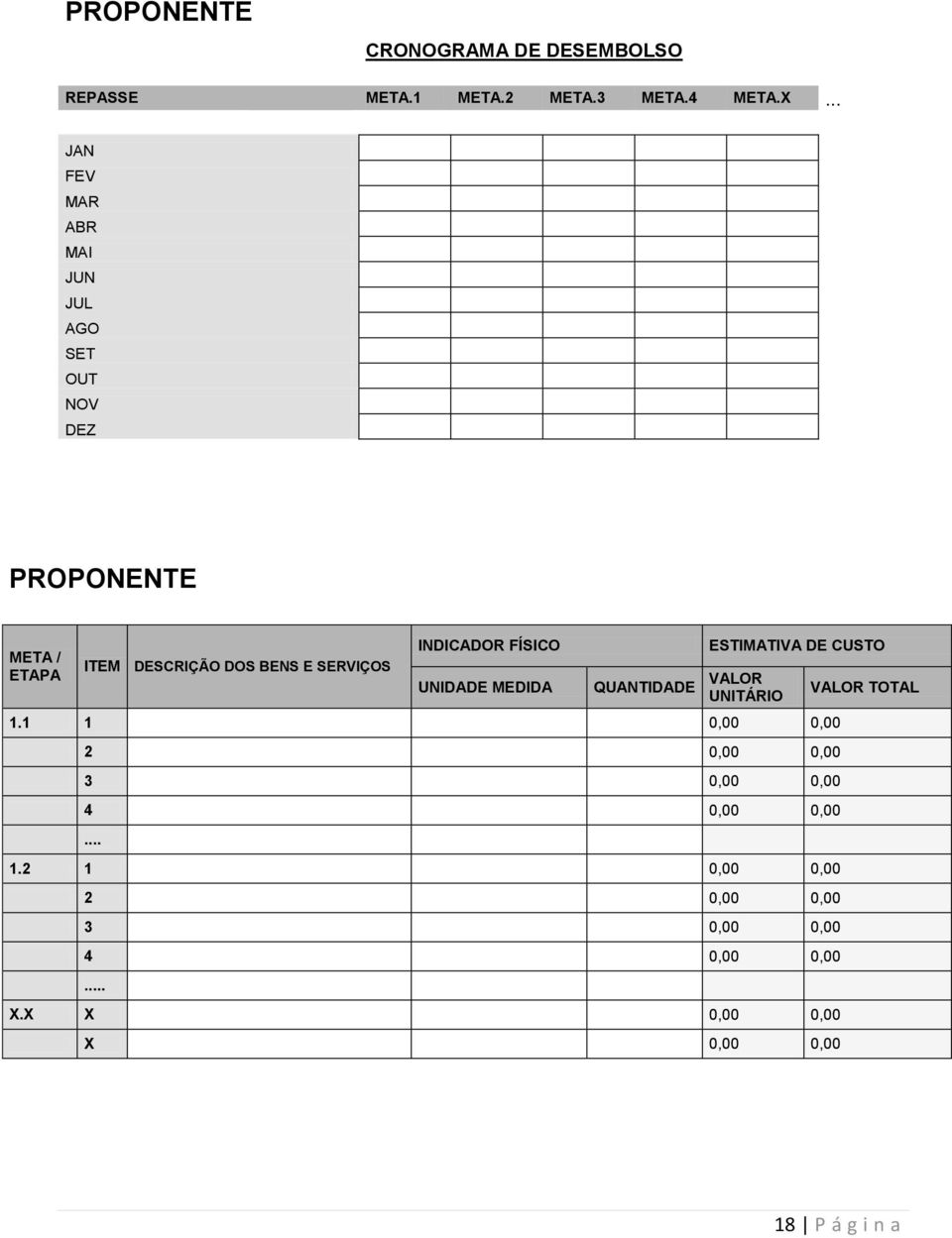 SERVIÇOS INDICADOR FÍSICO UNIDADE MEDIDA QUANTIDADE ESTIMATIVA DE CUSTO VALOR UNITÁRIO 1.