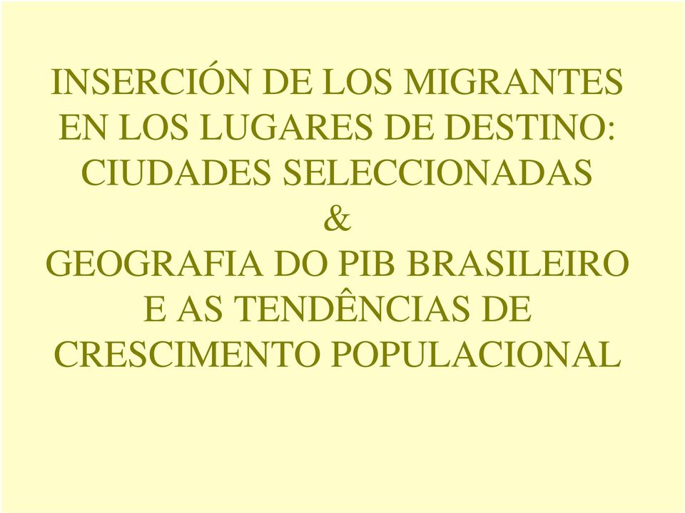 SELECCIONADAS & GEOGRAFIA DO PIB