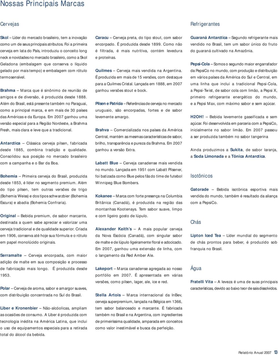 com rótulo termosensível. Brahma Marca que é sinônimo de reunião de amigos e de diversão, é produzida desde 1888.