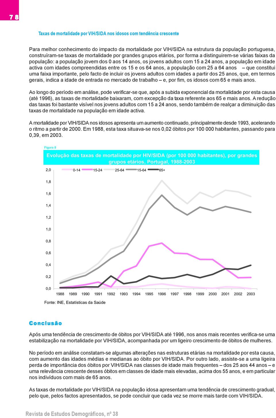 com idades compreendidas entre os 15 e os 64 anos, a população com 25 a 64 anos que constitui uma faixa importante, pelo facto de incluir os jovens adultos com idades a partir dos 25 anos, que, em