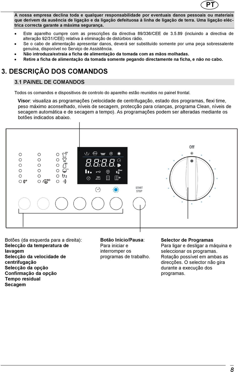 89 (incluindo a directiva de alteração 92/31/CEE) relativa à eliminação de distúrbios rádio.