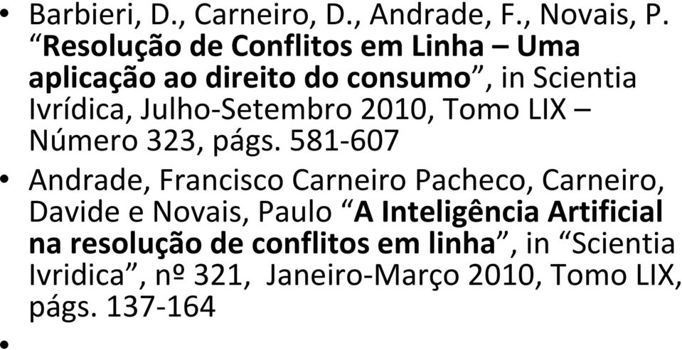 Setembro 2010, Tomo LIX Número 323, págs.