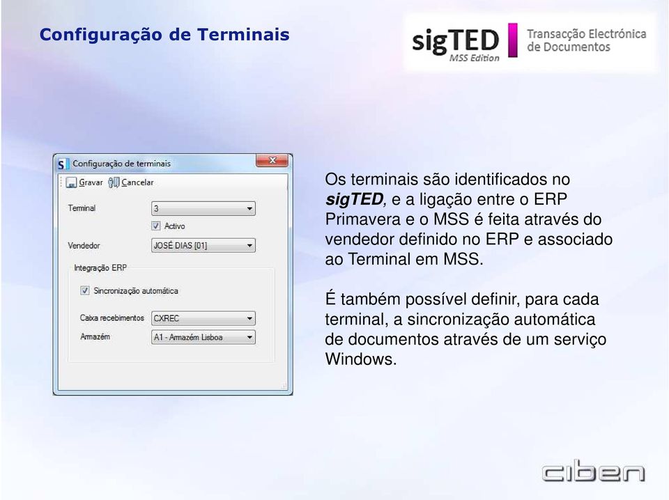 no ERP e associado ao Terminal em MSS.