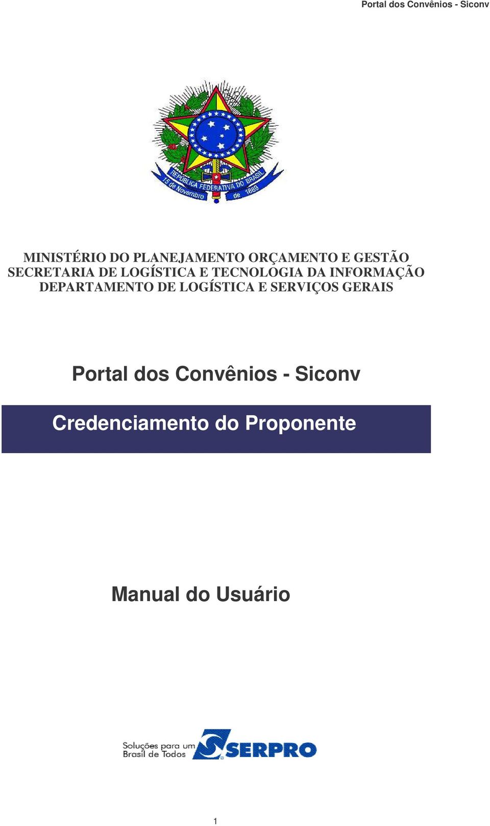 DEPARTAMENTO DE LOGÍSTICA E SERVIÇOS GERAIS Portal dos