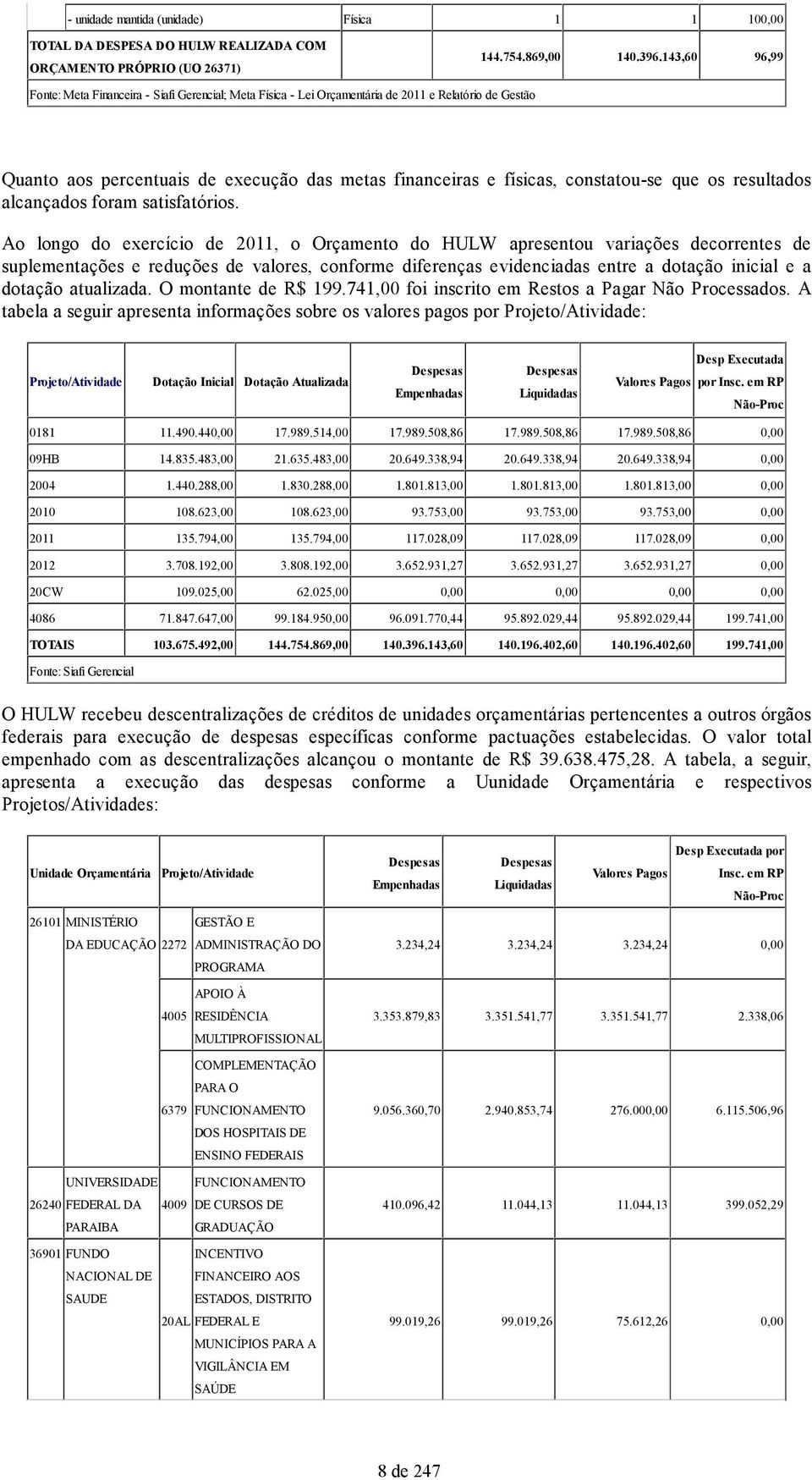 que os resultados alcançados foram satisfatórios.