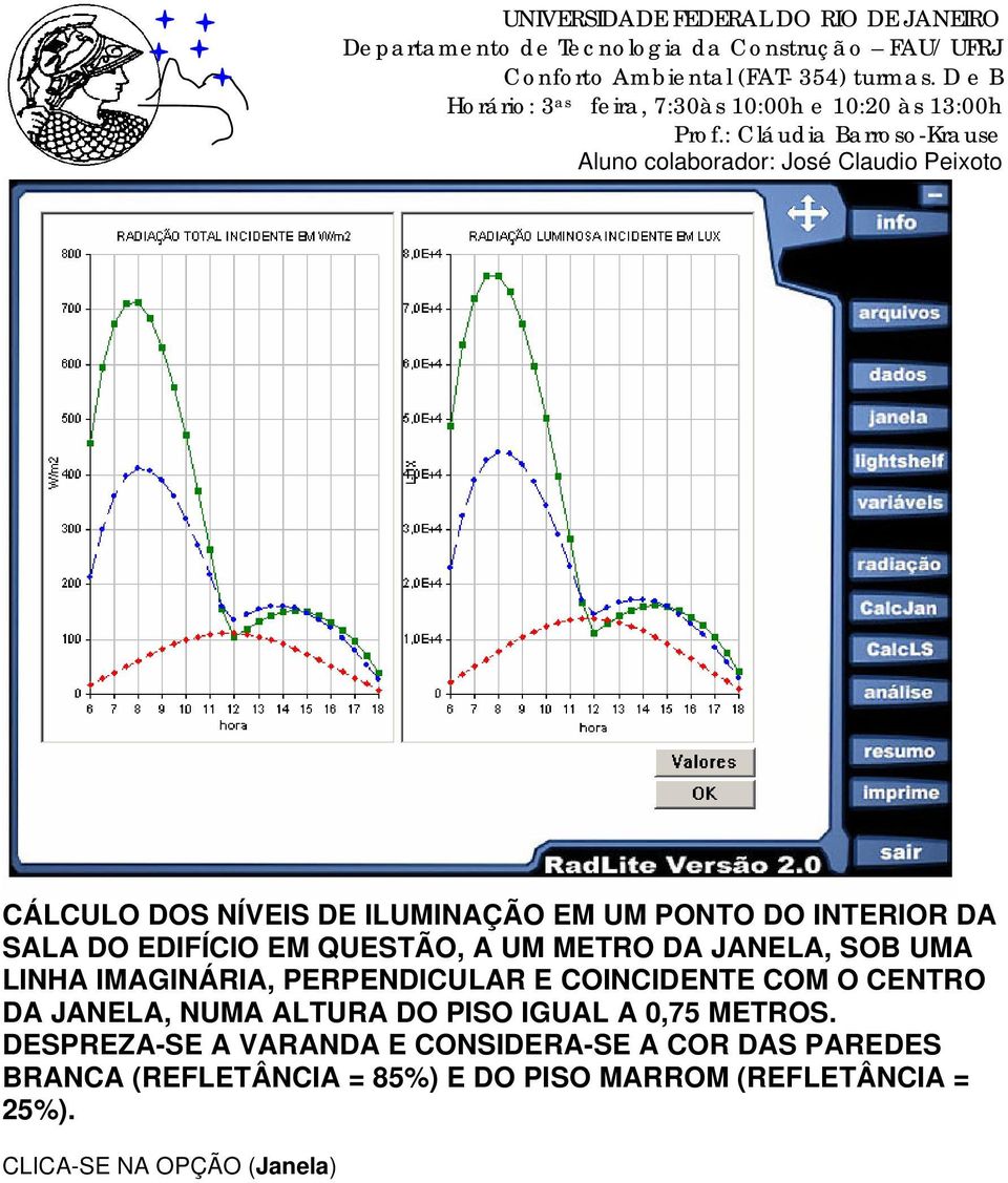 JANELA, NUMA ALTURA DO PISO IGUAL A 0,75 METROS.