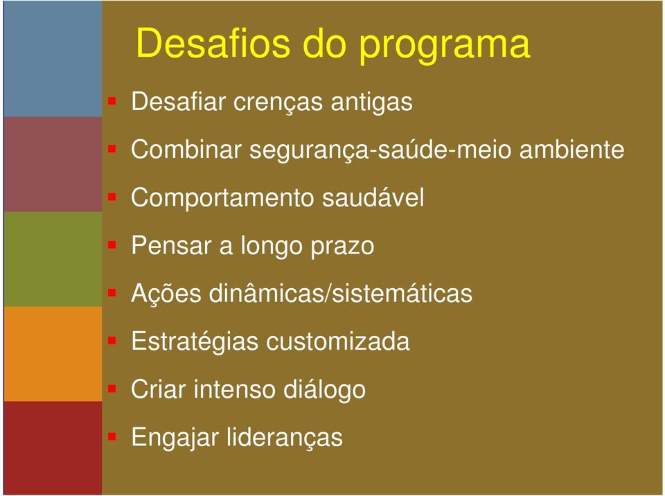 Pensar a longo prazo Ações dinâmicas/sistemáticas