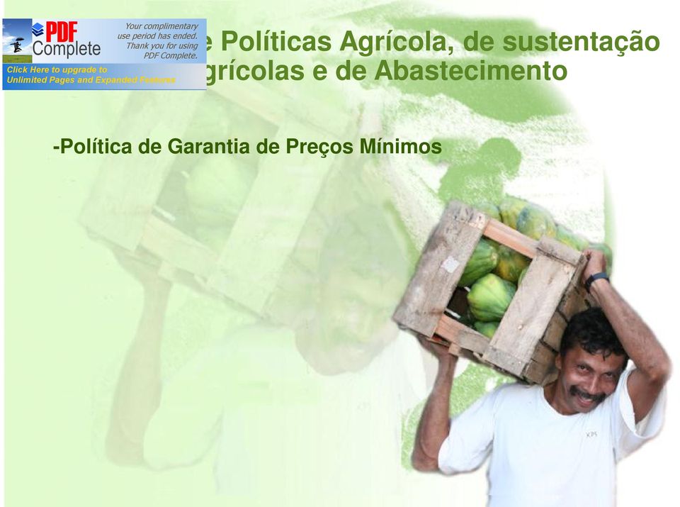 agrícolas e de Abastecimento