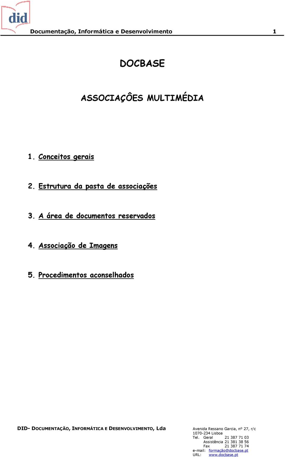 Estrutura da pasta de associações 3.