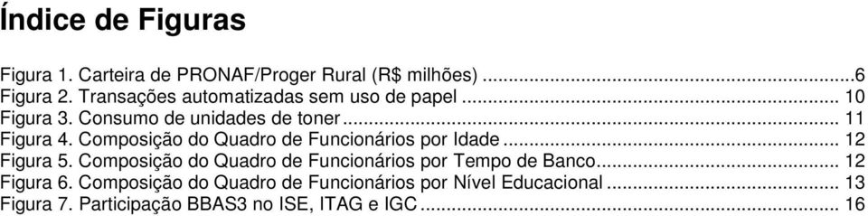 Composição do Quadro de Funcionários por Idade... 12 Figura 5.