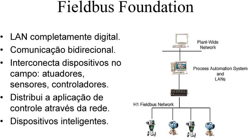 Interconecta dispositivos no campo: atuadores,