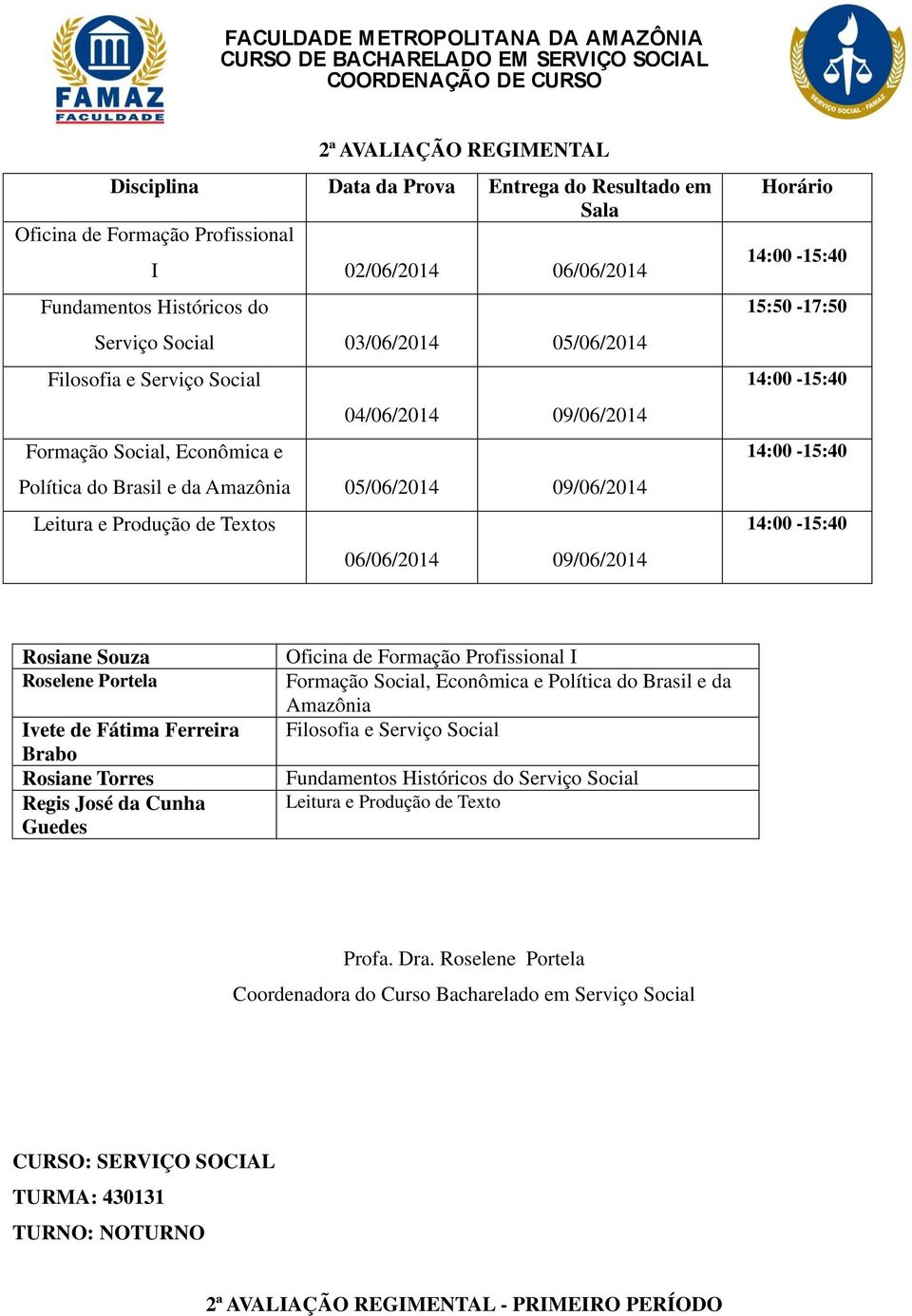 Produção de Textos 06/06/2014 09/06/2014 Horário 15:50-17:50 Rosiane Souza Roselene Portela Oficina de Formação Profissional I Formação Social, Econômica e