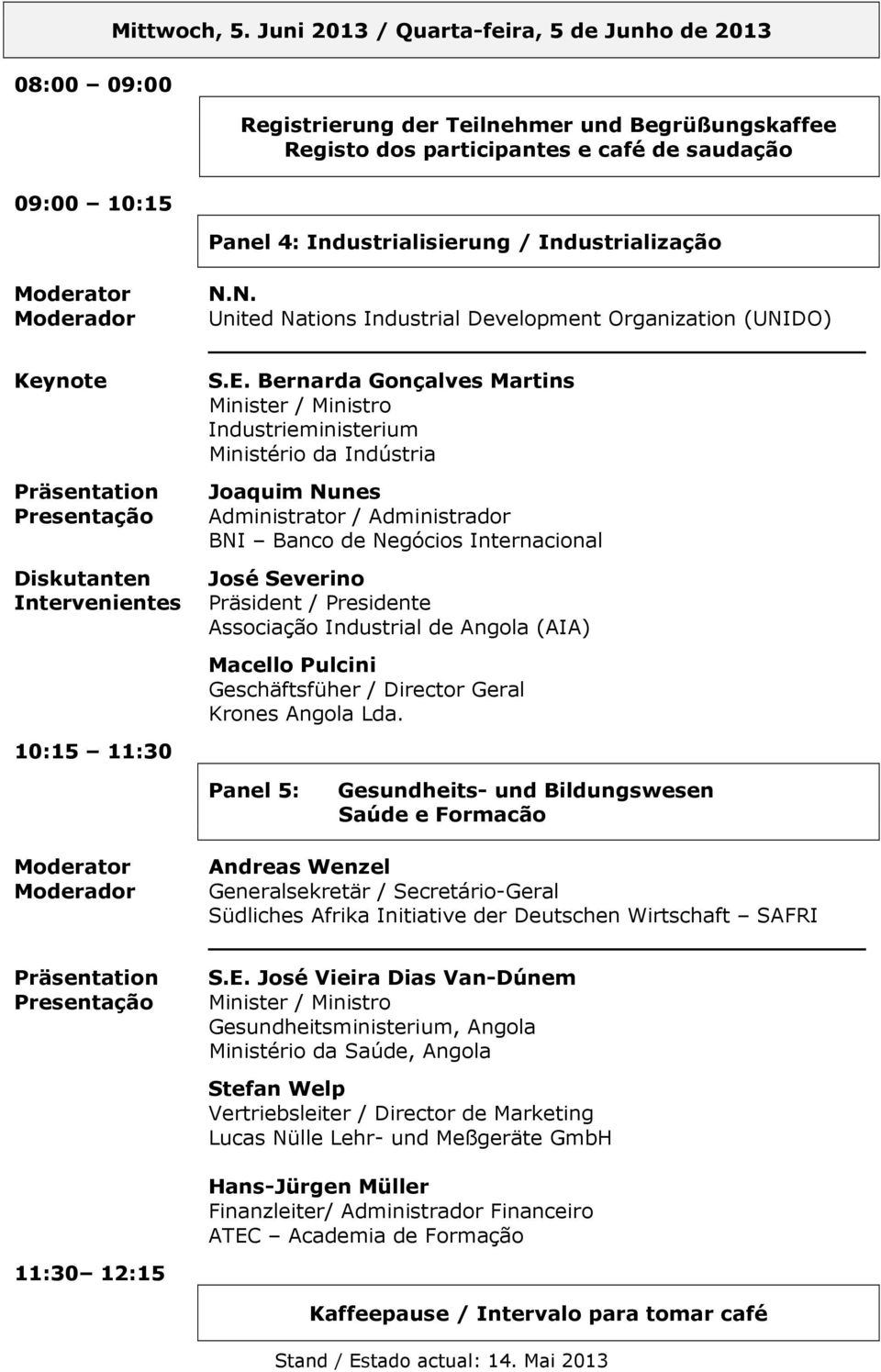 Nations Industrial Development Organization (UNIDO) S.E.