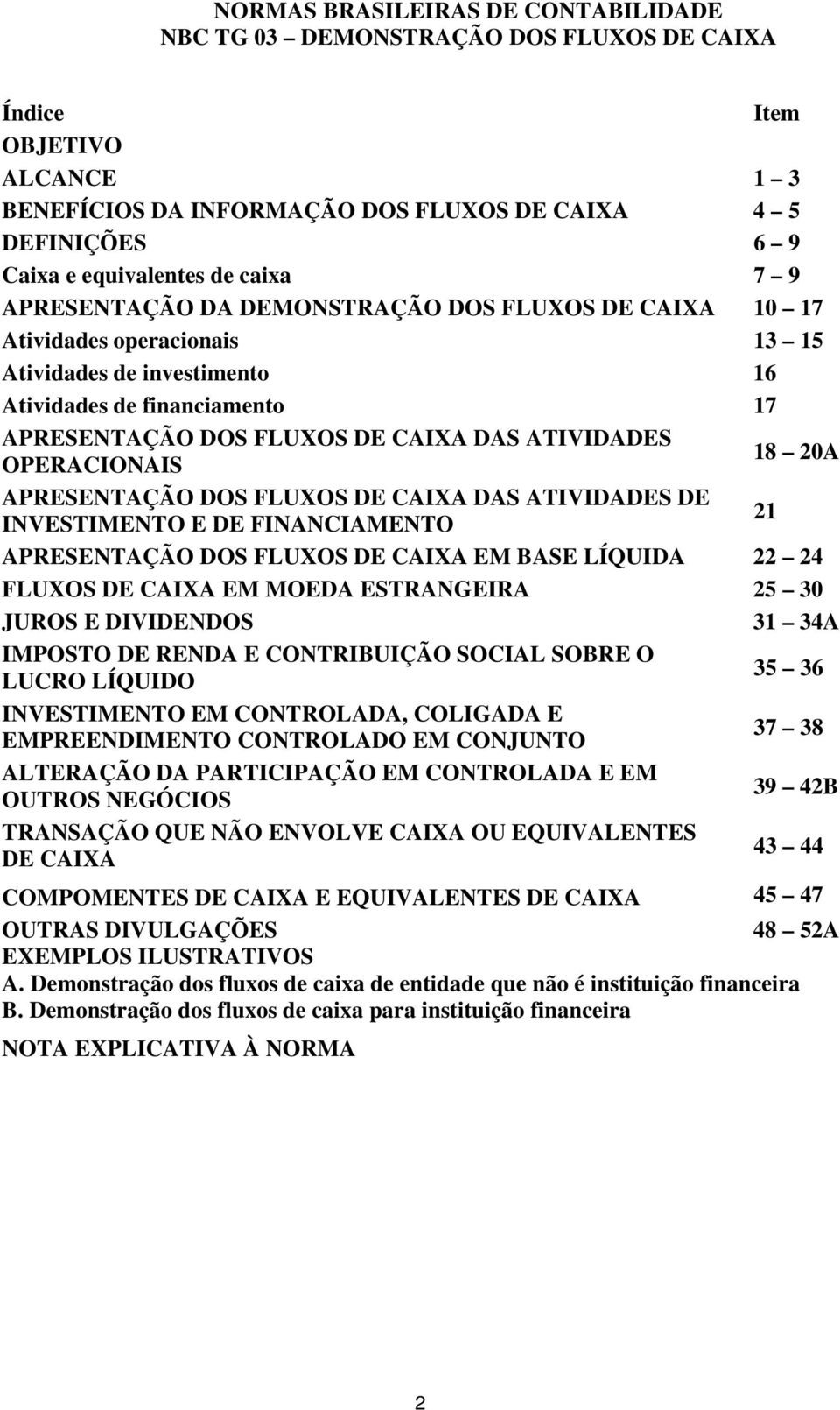 ATIVIDADES OPERACIONAIS 18 20A APRESENTAÇÃO DOS FLUXOS DE CAIXA DAS ATIVIDADES DE INVESTIMENTO E DE FINANCIAMENTO 21 APRESENTAÇÃO DOS FLUXOS DE CAIXA EM BASE LÍQUIDA 22 24 FLUXOS DE CAIXA EM MOEDA