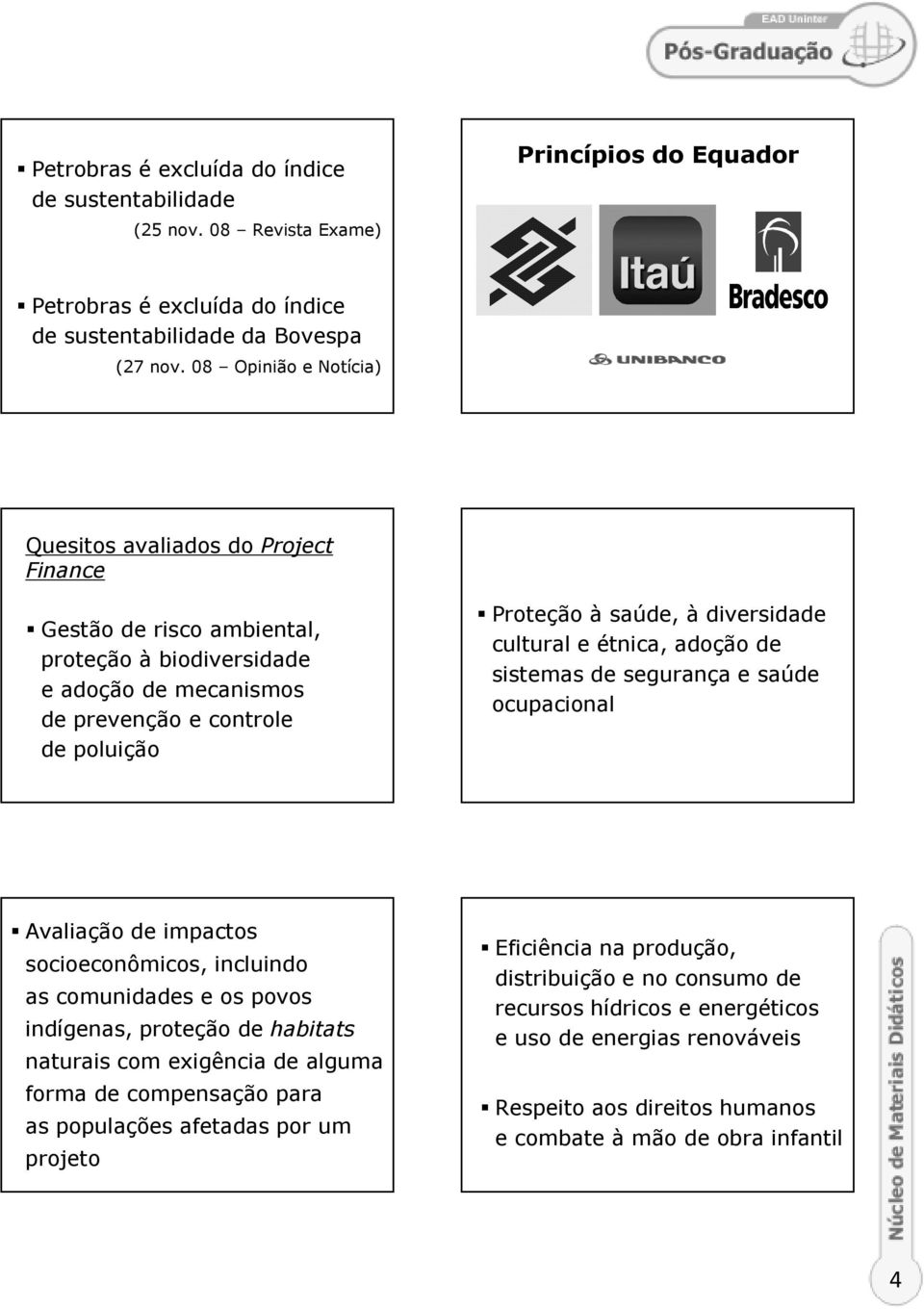 diversidade cultural e étnica, adoção de sistemas de segurança e saúde ocupacional Avaliação de impactos socioeconômicos, incluindo as comunidades e os povos indígenas, proteção de habitats naturais