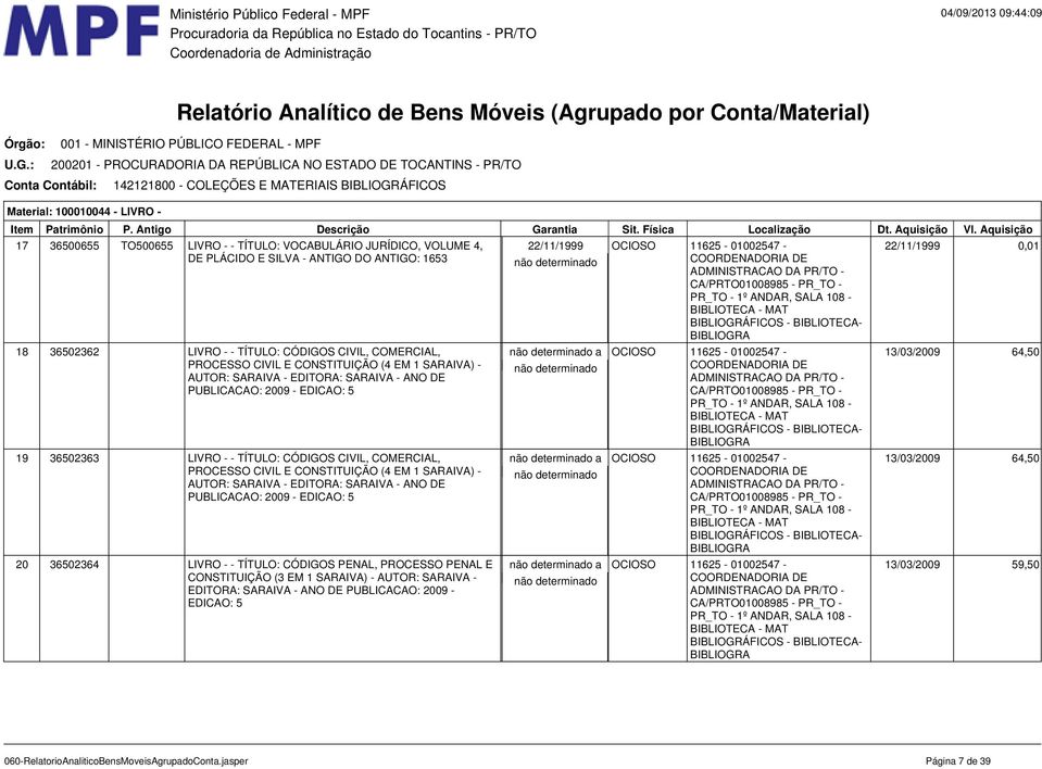 EDITORA: SARAIVA - ANO DE PUBLICACAO: 2009 - EDICAO: 5 19 36502363 LIVRO - - TÍTULO: CÓDIGOS CIVIL, COMERCIAL, a OCIOSO 11625-01002547 - PROCESSO CIVIL E CONSTITUIÇÃO (4 EM 1 SARAIVA) - AUTOR: