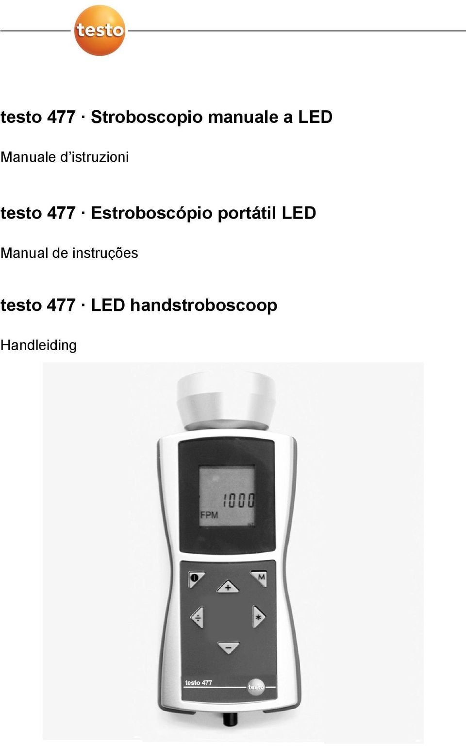 Estroboscópio portátil LED Manual de